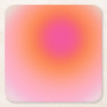 Sunrise Gradient - Beige rosa Orange Rechteckiger Pappuntersetzer<br><div class="desc">Gradient Design - Aura Effekt - Beige,  rosa und orange Ombre.</div>