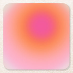 Sunrise Gradient - Beige rosa Orange Rechteckiger Pappuntersetzer