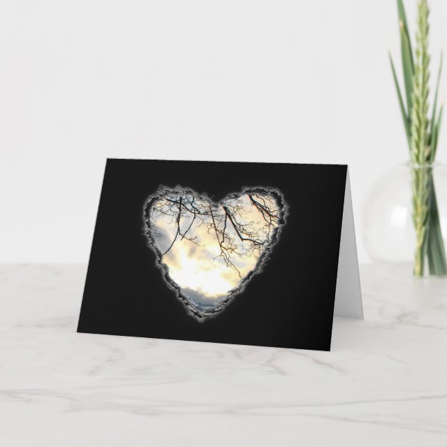 Sunrise Heart Valentine Romantische Liebe Karte (Vorderseite)