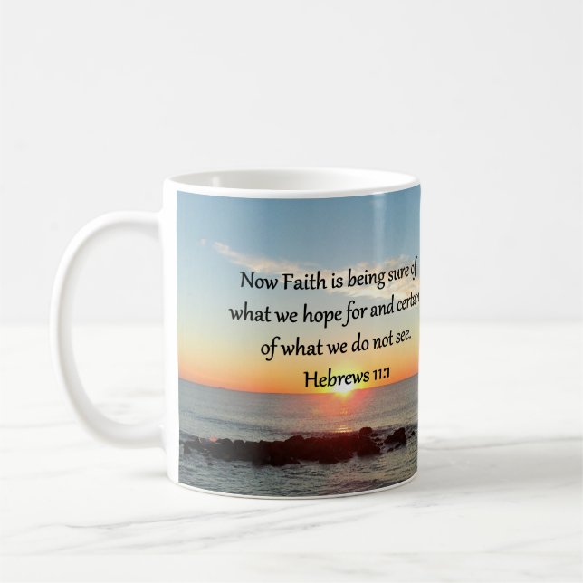 SUNRISE HEBREWS 11:1 FOTO DESIGN KAFFEETASSE (Links)