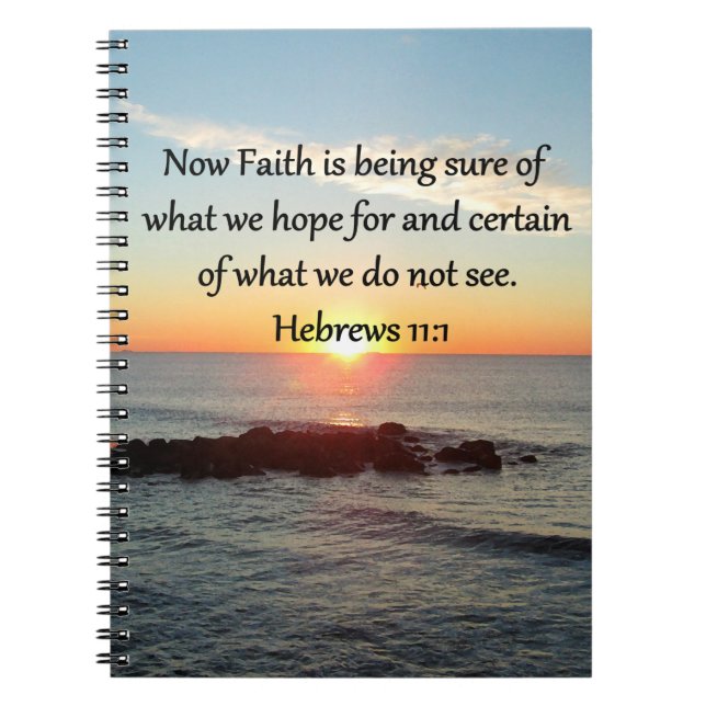 SUNRISE HEBREWS 11:1 FOTO DESIGN NOTIZBLOCK (Vorderseite)