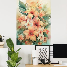 Sunrise Hibiskus Poster