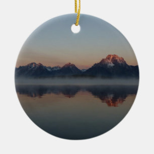 Sunrise in Jackson Dam Grand Teton Nationalpark Keramikornament