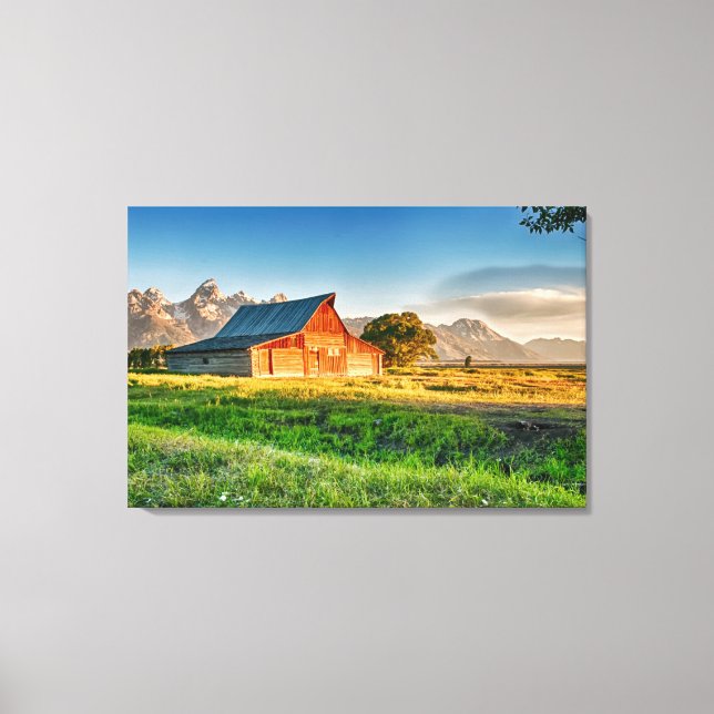 Sunrise in Moulton Barn Leinwanddruck (Vorderseite)