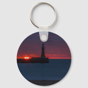 Sunrise in Roker Lighthouse-England Schlüsselanh Schlüsselanhänger
