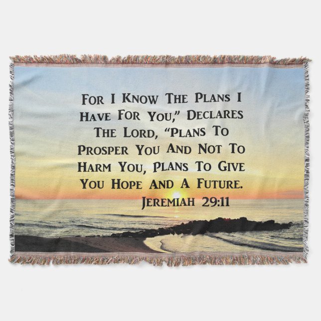 SUNRISE JEREMIAH 29:11 BIBLE VERSE DECKE (Vorderseite)