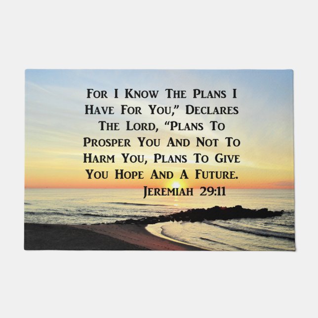 SUNRISE JEREMIAH 29:11 BIBLE VERSE FUßMATTE (Vorderseite)