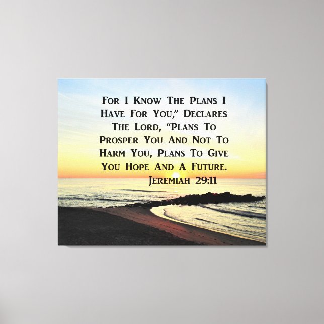 SUNRISE JEREMIAH 29:11 BIBLE VERSE LEINWANDDRUCK (Vorderseite)