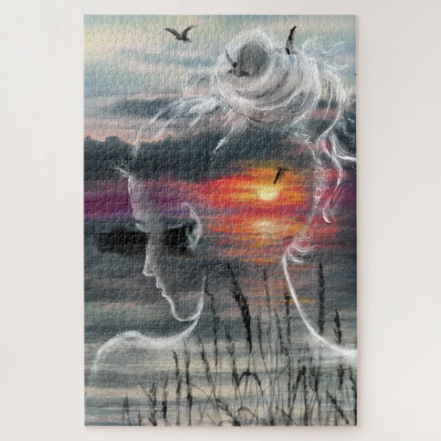 Sunrise Lady - Natur - Original Art Malerei (Vertikal)