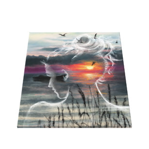 Sunrise Lady - Natur - Original Art Malerei Leinwanddruck