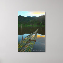 Sunrise Lake Dawn Waldreflexion Indonesien Leinwanddruck