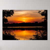"Sunrise Lake" Poster/Wand-Dekoration