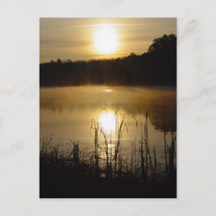 Sunrise Lake Reflection Postkarte