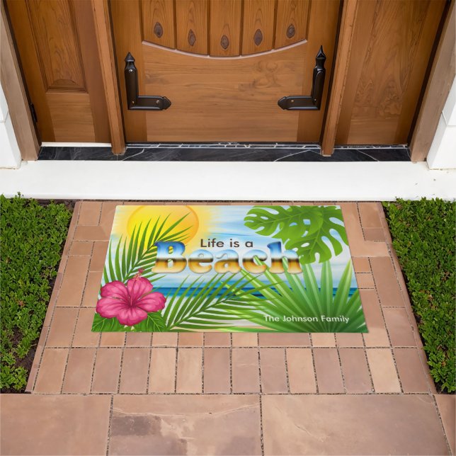 Sunrise Life ist ein tropisches Beach-Design Fußmatte (Außenbereich)