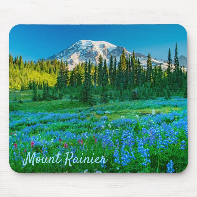 Sunrise Lupine und Berg Rainer Mousepad (Vorne)