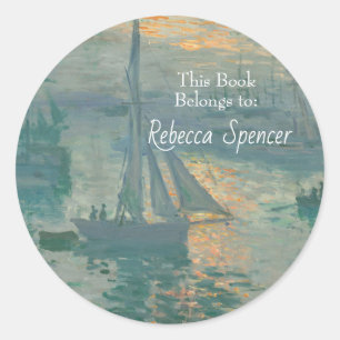 Sunrise (Marine) von Claude Monet Runder Aufkleber