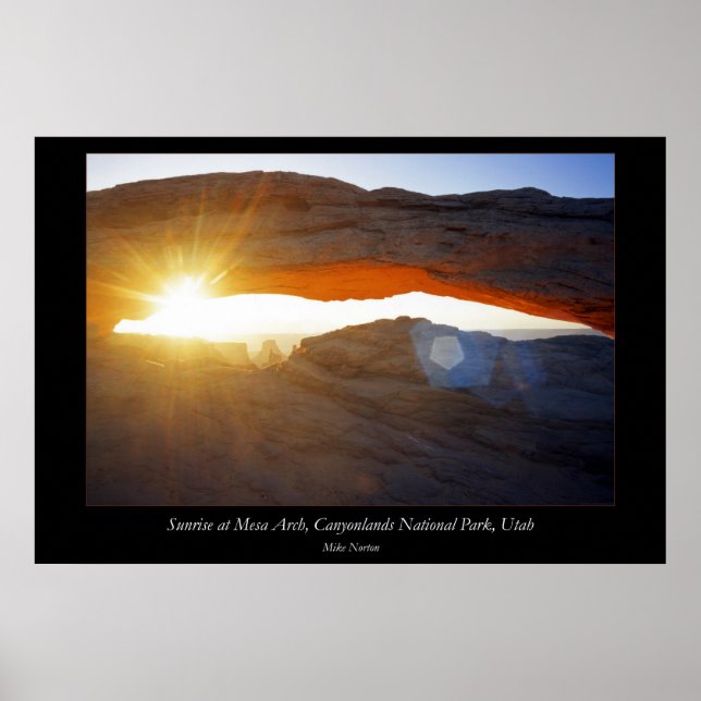 Sunrise Mesa Arch Canyonlands Nationalpark Utah Poster (Vorne)