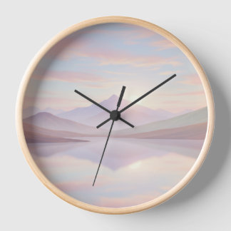 Sunrise Mountain Wall Clock - Friedlich Natur Desi Uhr