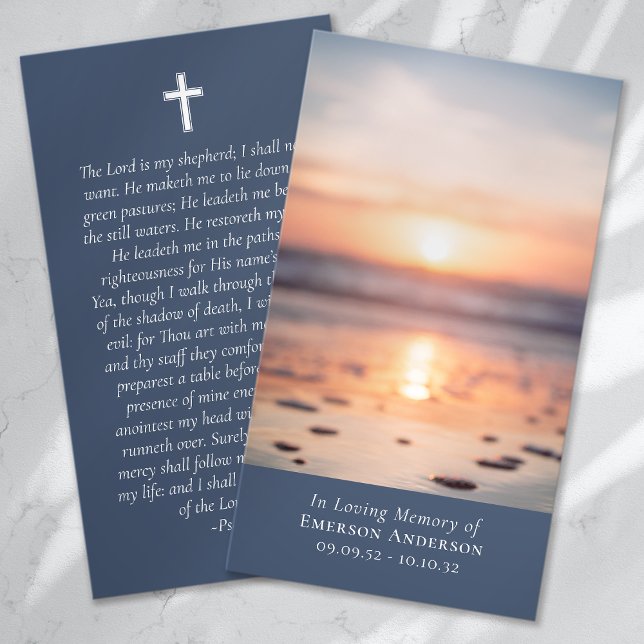 Sunrise Ocean Foto Cross Memorial Gebet Card Telefonnummerkarte (Von Creator hochgeladen)