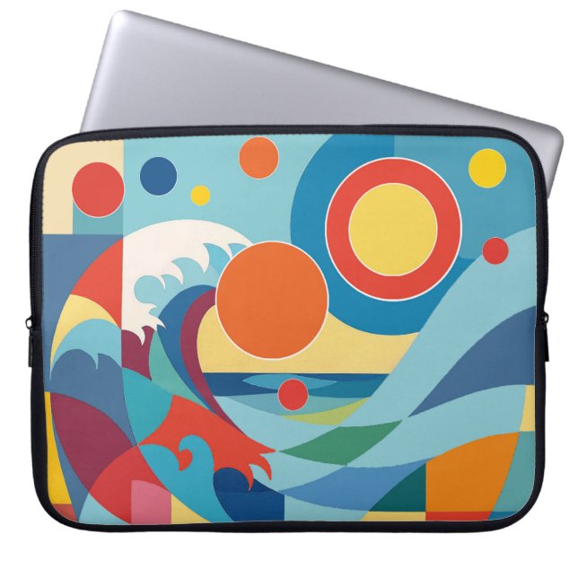 Sunrise Ocean Wave Laptopschutzhülle (Vorderseite)