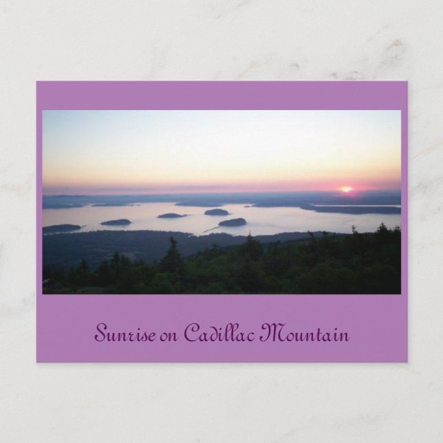 Sunrise on Cadillac Mt., Postcard Postkarte (Vorderseite)