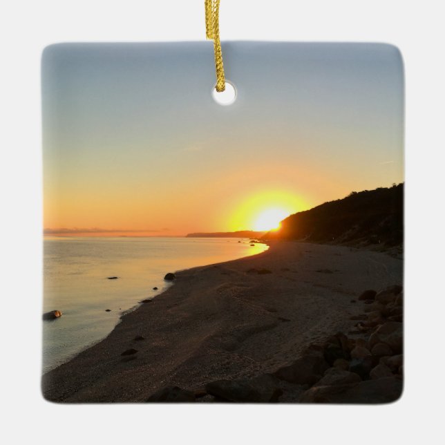 Sunrise Over Long Island Sound Keramikornament (Vorderseite)