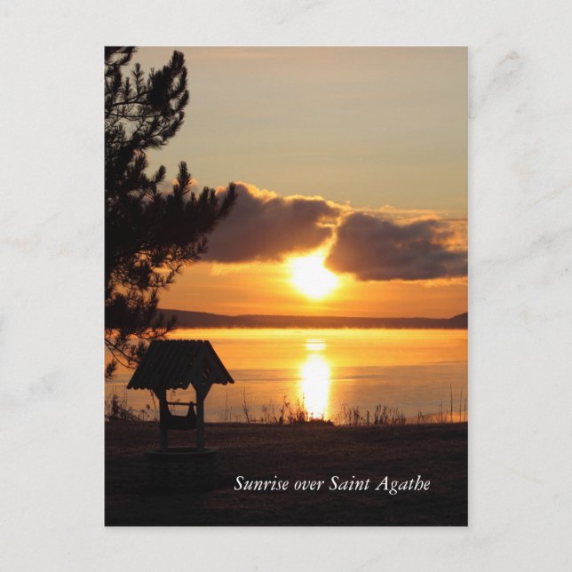 Sunrise over Saint Agaa Postcard Postkarte (Vorderseite)