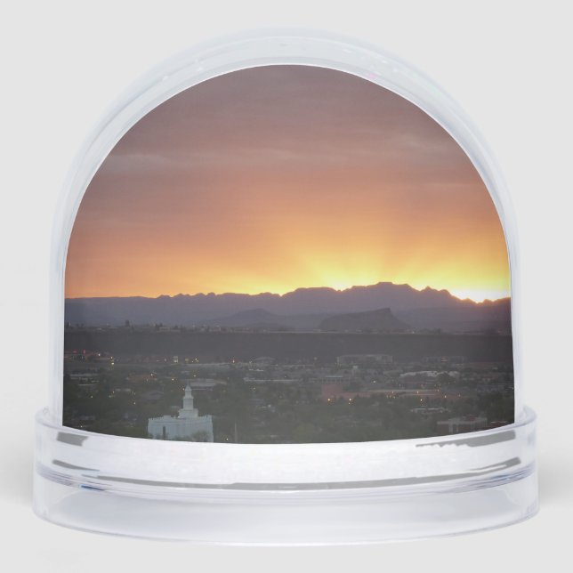 Sunrise over St. George Utah Landscape Schneekugeln (Vorderseite)