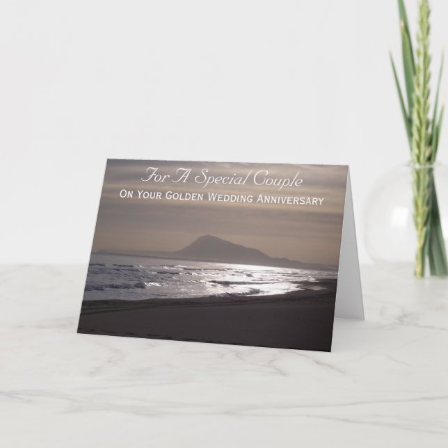 Sunrise Personalisiert 50. Hochzeitstag Karte (Vorderseite)