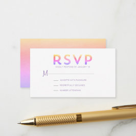 Sunrise Pink Gradient Modern UAWG Enclosure Card Begleitkarte