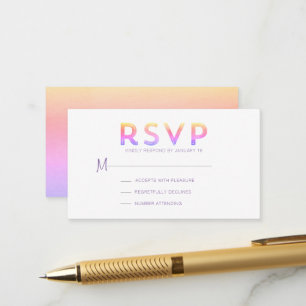 Sunrise Pink Gradient Modern UAWG Enclosure Card Begleitkarte