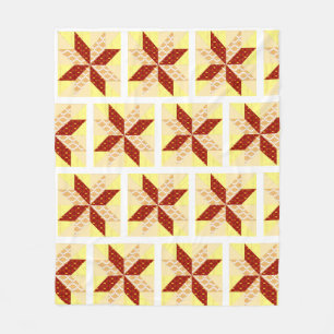 Sunrise Quilt Style Throw Fleecedecke