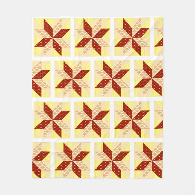 Sunrise Quilt Style Throw Fleecedecke (Vorderseite)