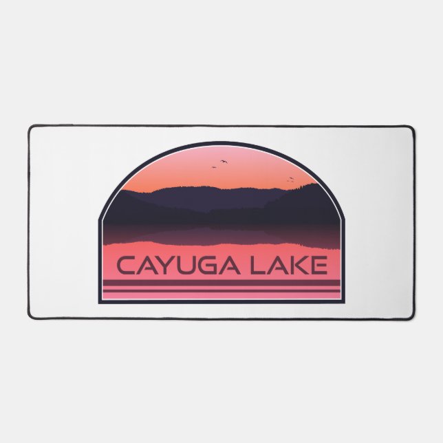 Sunrise rouge du lac Cayuga New York (Recto)