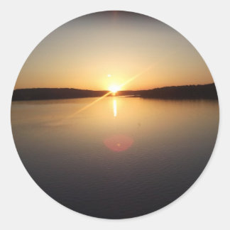 Sunrise Runder Aufkleber