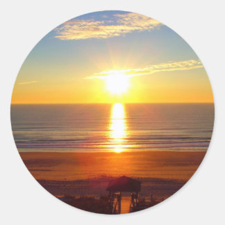 Sunrise Runder Aufkleber