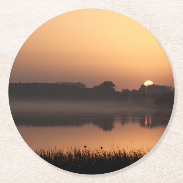 Sunrise Runder Pappuntersetzer (Vorderseite)