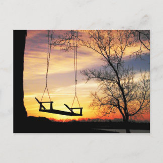 Sunrise-Silhouette Postkarte