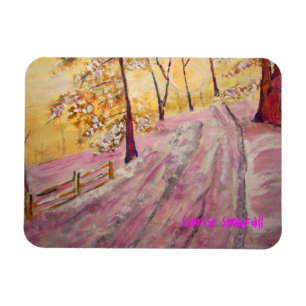 sunrise snowfall magnet