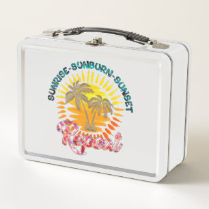 Sunrise-Sunburn-Sunset-Wiederholung   Golden Palm  Metall Brotdose