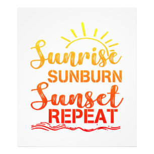 Sunrise Sunburn Sunset Wiederholung Retro Sommer Fotodruck
