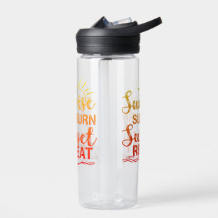 Sunrise Sunburn Sunset Wiederholung Retro Sommer Trinkflasche