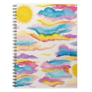 Sunrise Sunset Watercolor Journal Notizblock
