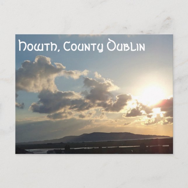 Sunrise Sur La Carte Postale Howth (Devant)