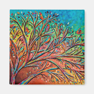 Sunrise Treetop Birds II Magnet