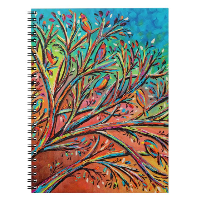 Sunrise Treetop Birds II Notizblock (Vorderseite)