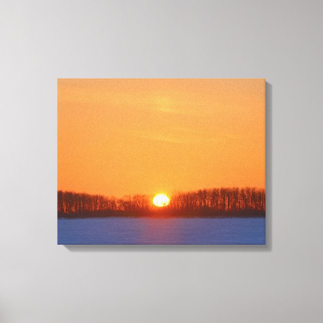 Sunrise über Prairie | Manitoba, Kanada Leinwanddruck (Vorderseite)