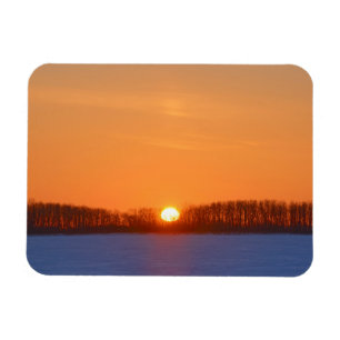 Sunrise über Prairie   Manitoba, Kanada Magnet