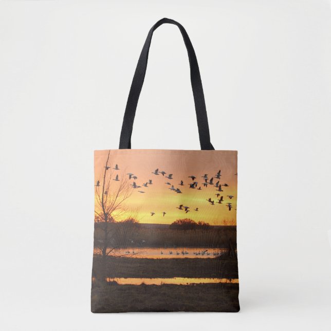 Sunrise und Gänse Tasche (Vorderseite)