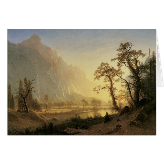 Sunrise, Vallée de Yosemite par Albert Bierstadt (Devant horizontal)